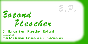 botond plescher business card